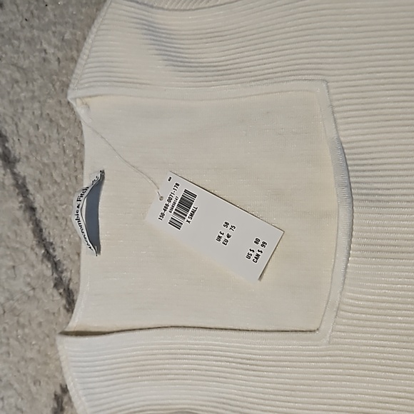 NWT Abercrombie White Long Sleeve Ottoman Bodysuit XS - Picture 4 of 5